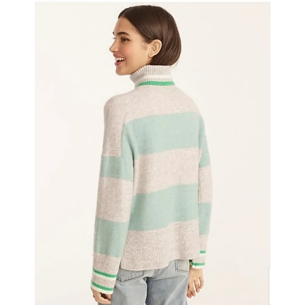 35. J.Crew Striped turtleneck sweater in Supersoft yarn